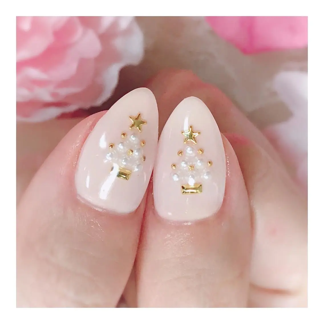ネイル 冬ネイル クリスマス 玉造、森ノ宮 fran2 nailのネイルデザイン