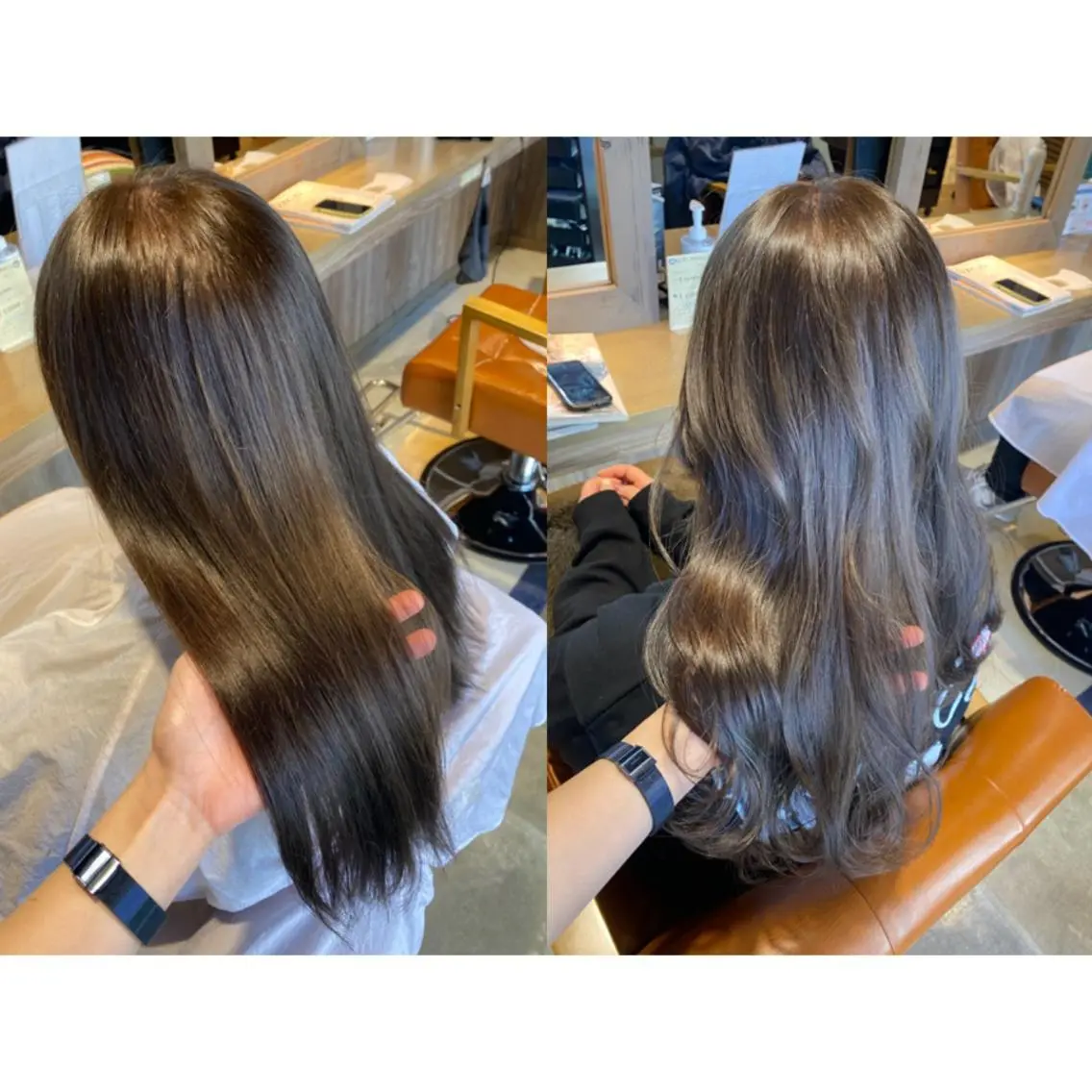 カラー ブリーチ グレージュ カット トリートメント 🩵盛れる顔周りヘア EMI🩵のヘアスタイル