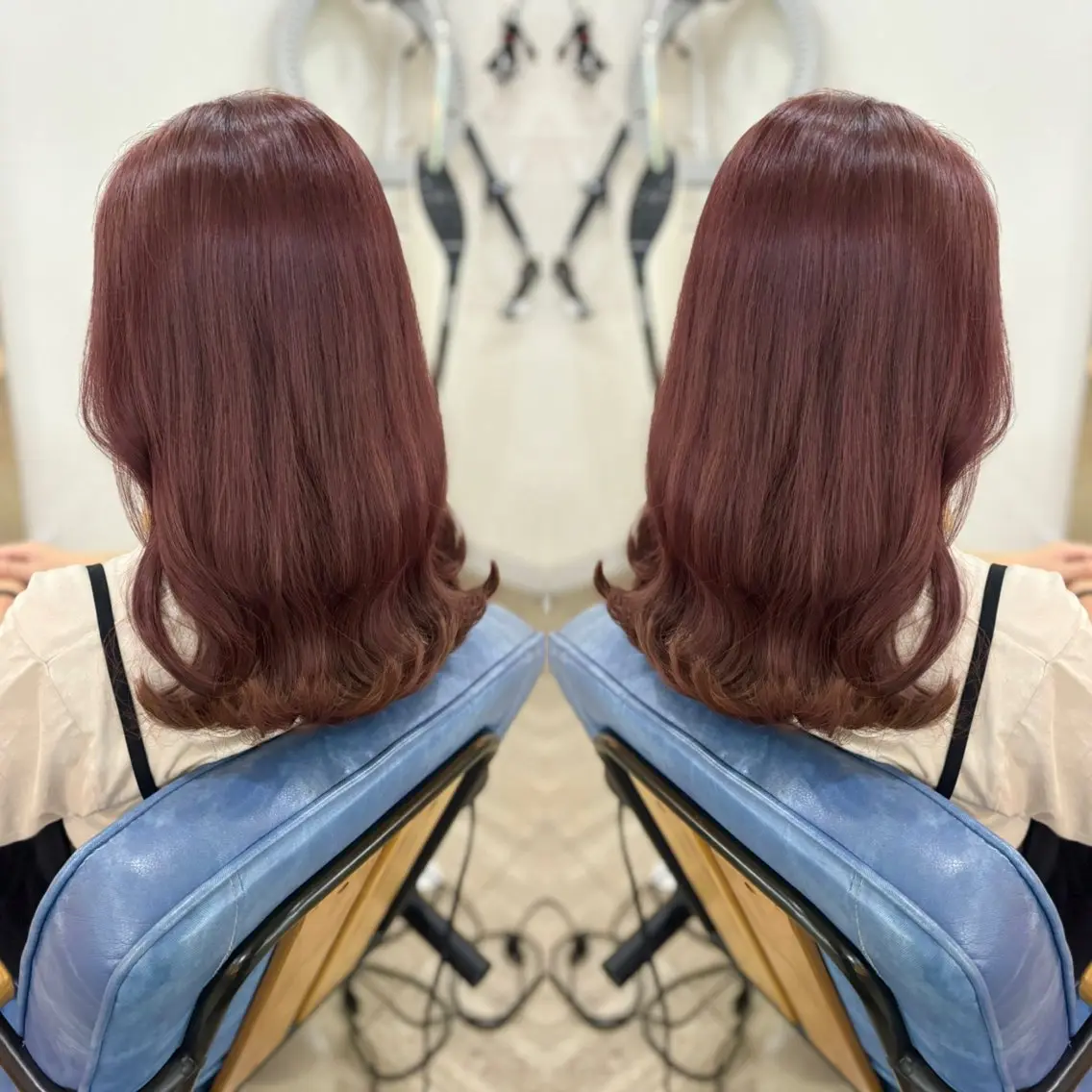 セミロング カット ヘアカラー トリートメント 艶カラー🩵💛 NANAのヘアスタイル