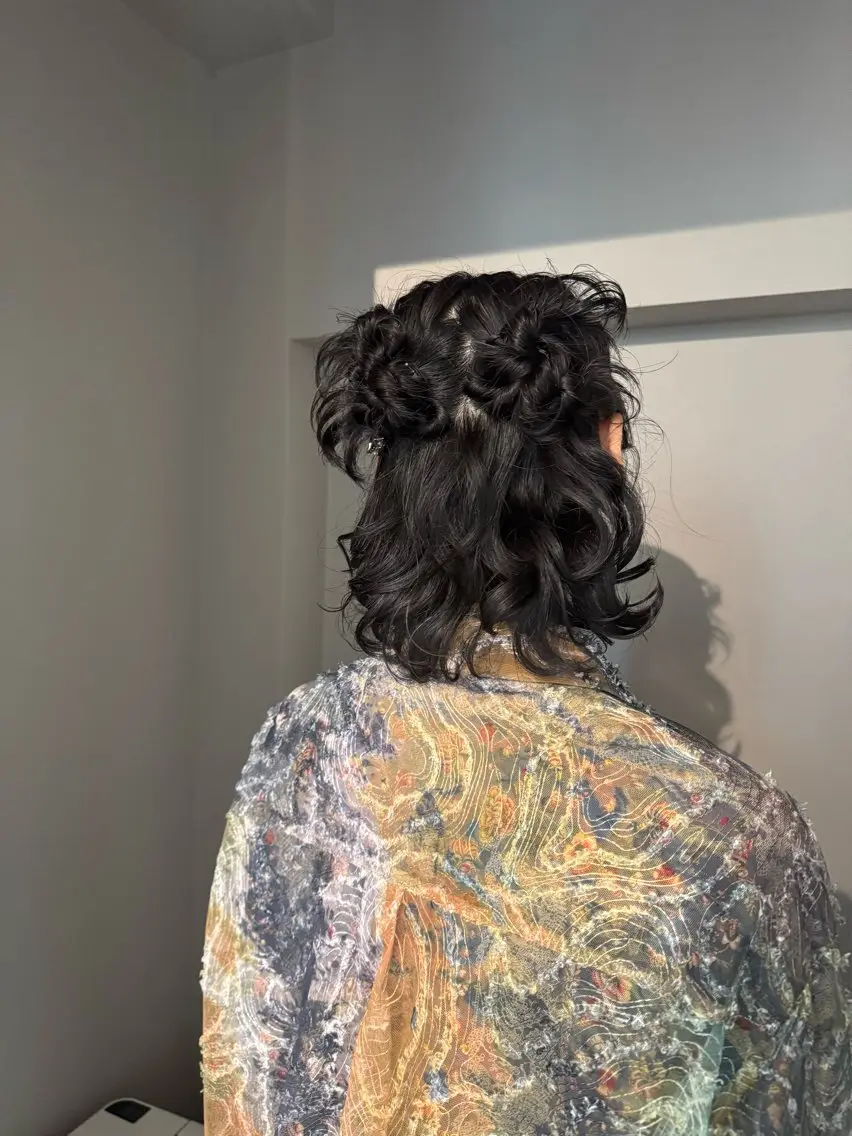 ミディアム ヘアアレンジ ヘアセット mina 🌷のヘアスタイル
