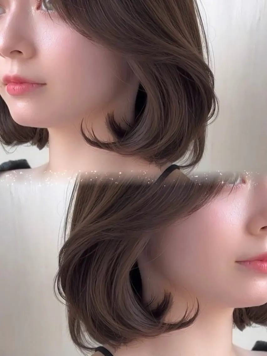ミディアム カラー ヘアアレンジ 顔周りカット 似合わせカット 小顔カット カット ヘアカラー トリートメント 骨格別小顔カット/ 顔周りカット/金井のヘアスタイル