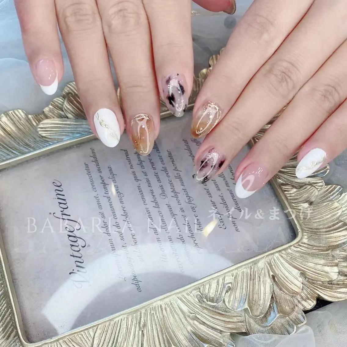 ネイル アニマル柄 アートネイル ニュアンスネイル Babarla nailのネイルデザイン
