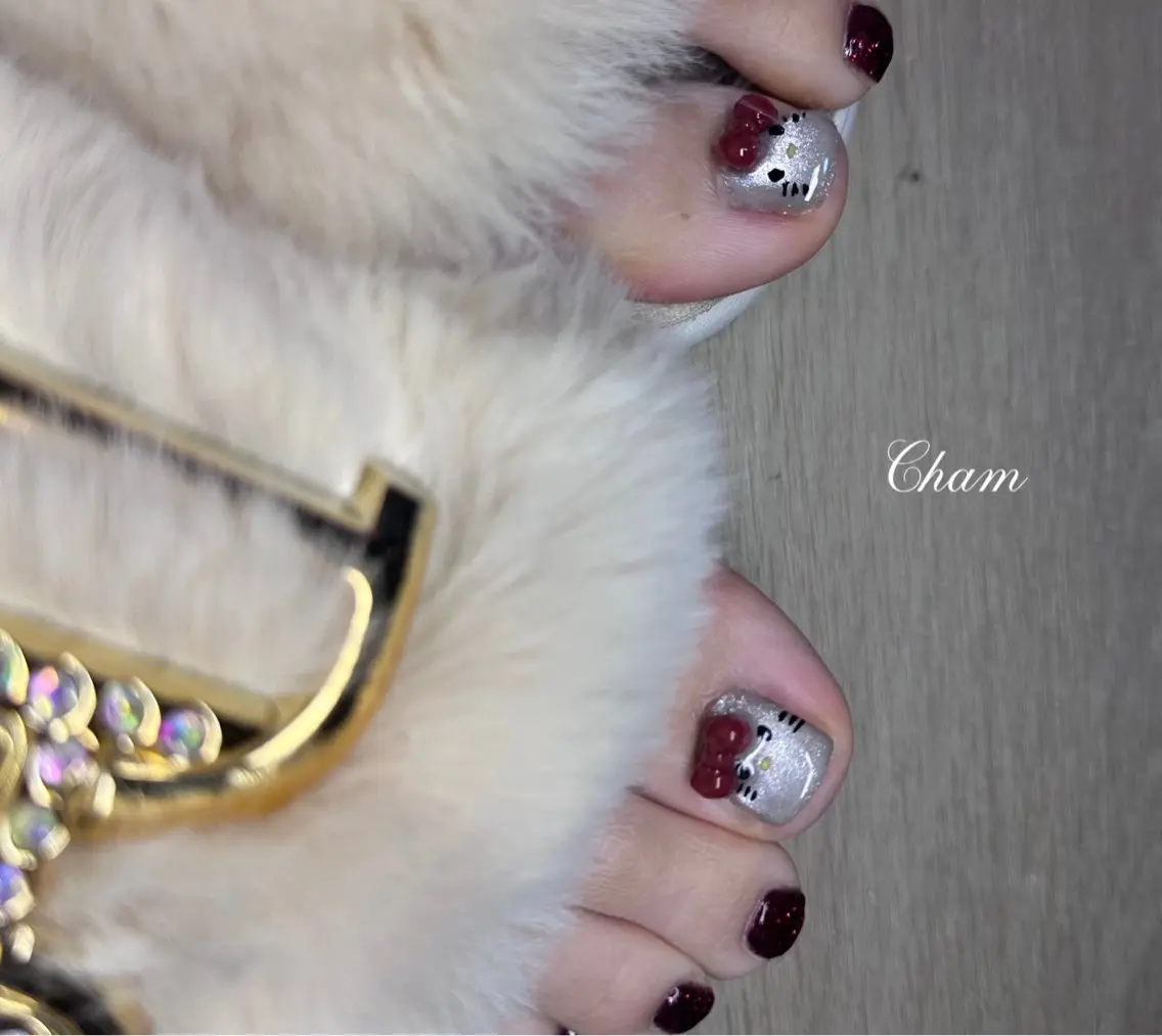 ネイル フットネイル フットネイル Cham Haruneのネイルデザイン