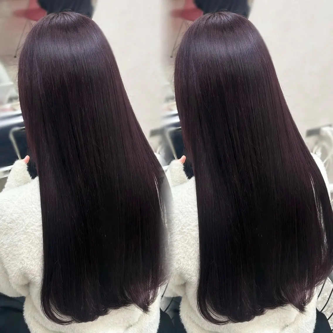 ロング カラー 透明感カラー ディープラベンダー ラベンダーカラー ヘアカラー トリートメント 💘Rei💘透明感 艶カラー/新宿のヘアスタイル