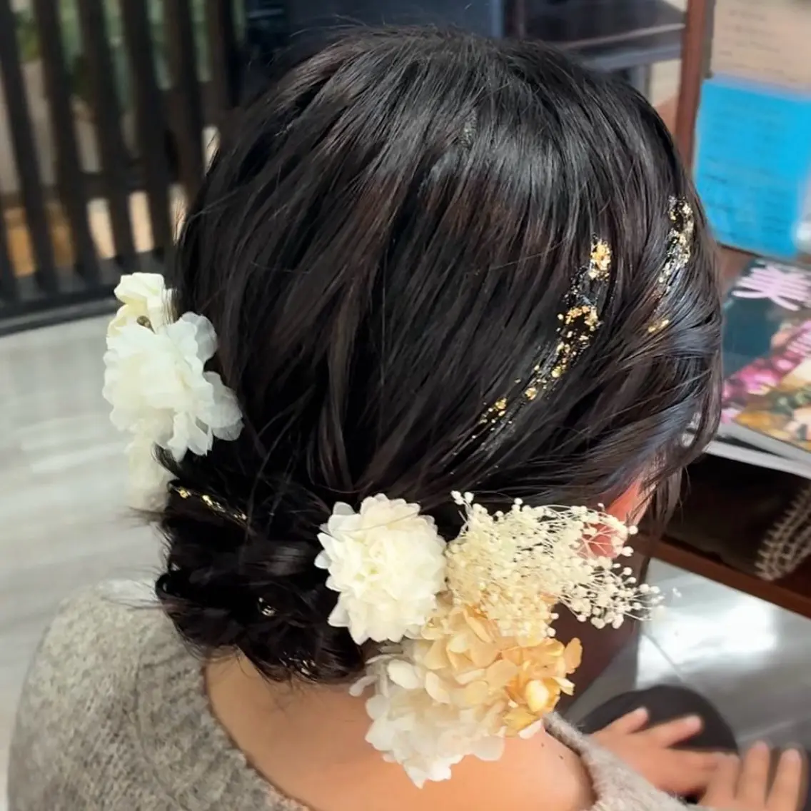 ミディアム ヘアアレンジ 成人式 ヘアセット arika もえのヘアスタイル