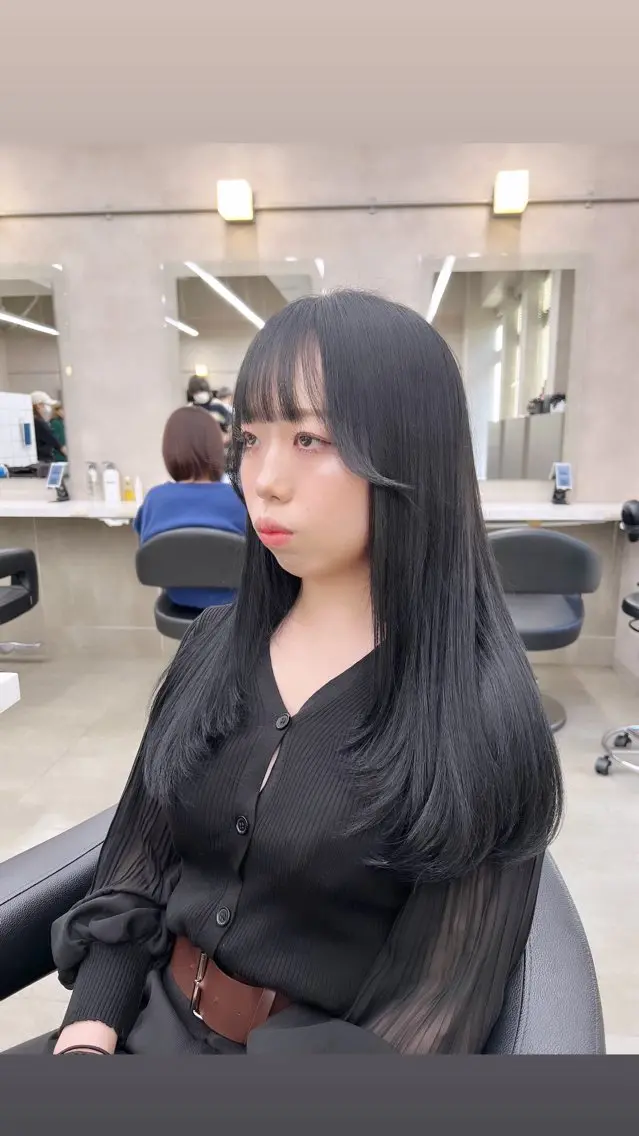 ロング カラー パーマ ヘアアレンジ メンズ 上品＆韓国風 🥀海心🥀のヘアスタイル
