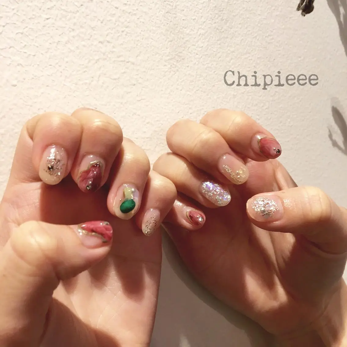 ネイル ボルドー ニュアンスネイル ハンドネイル ERI Nailistのネイルデザイン