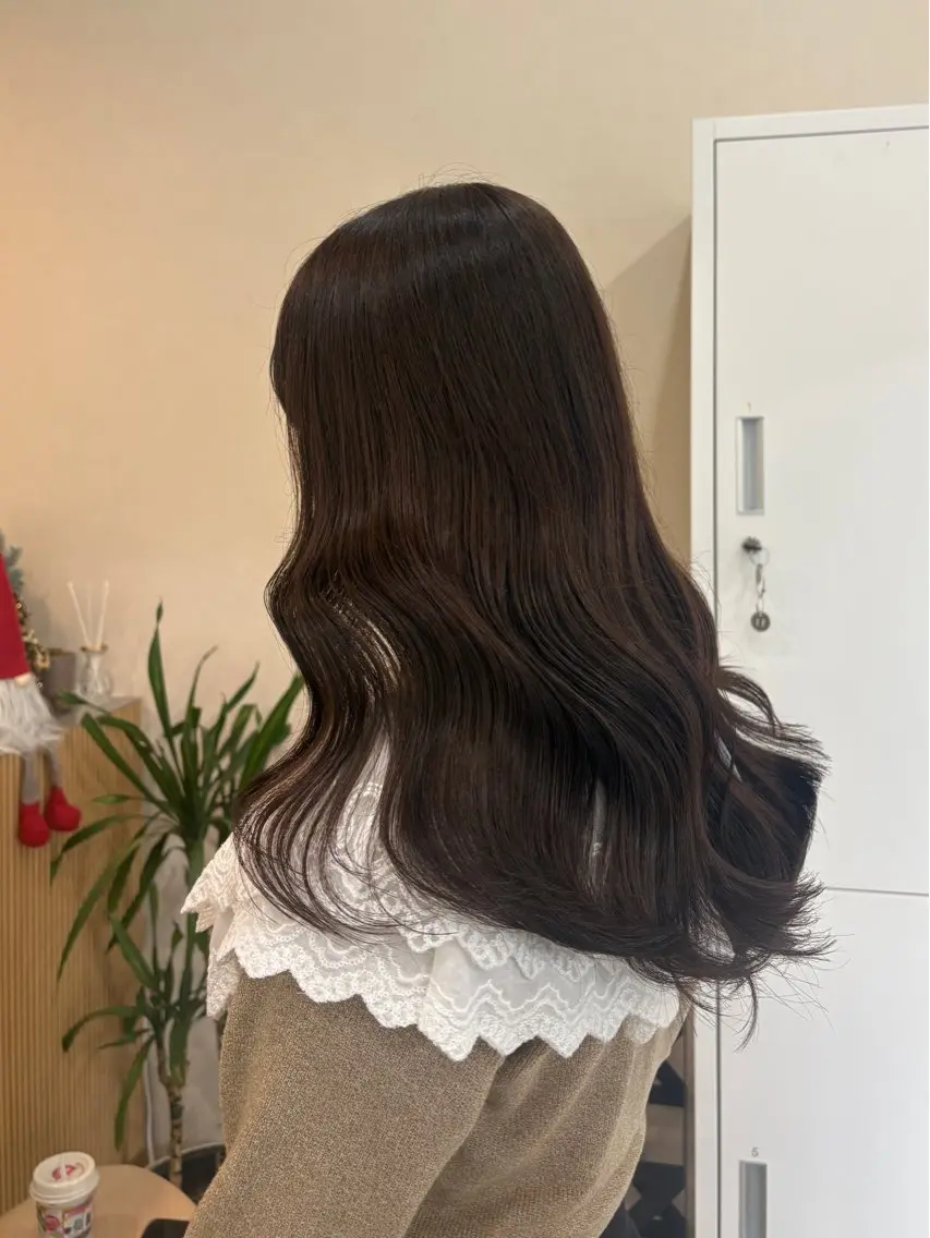 ロング カット ヘアカラー トリートメント MIDORI🎀 透明感/ベージュのヘアスタイル