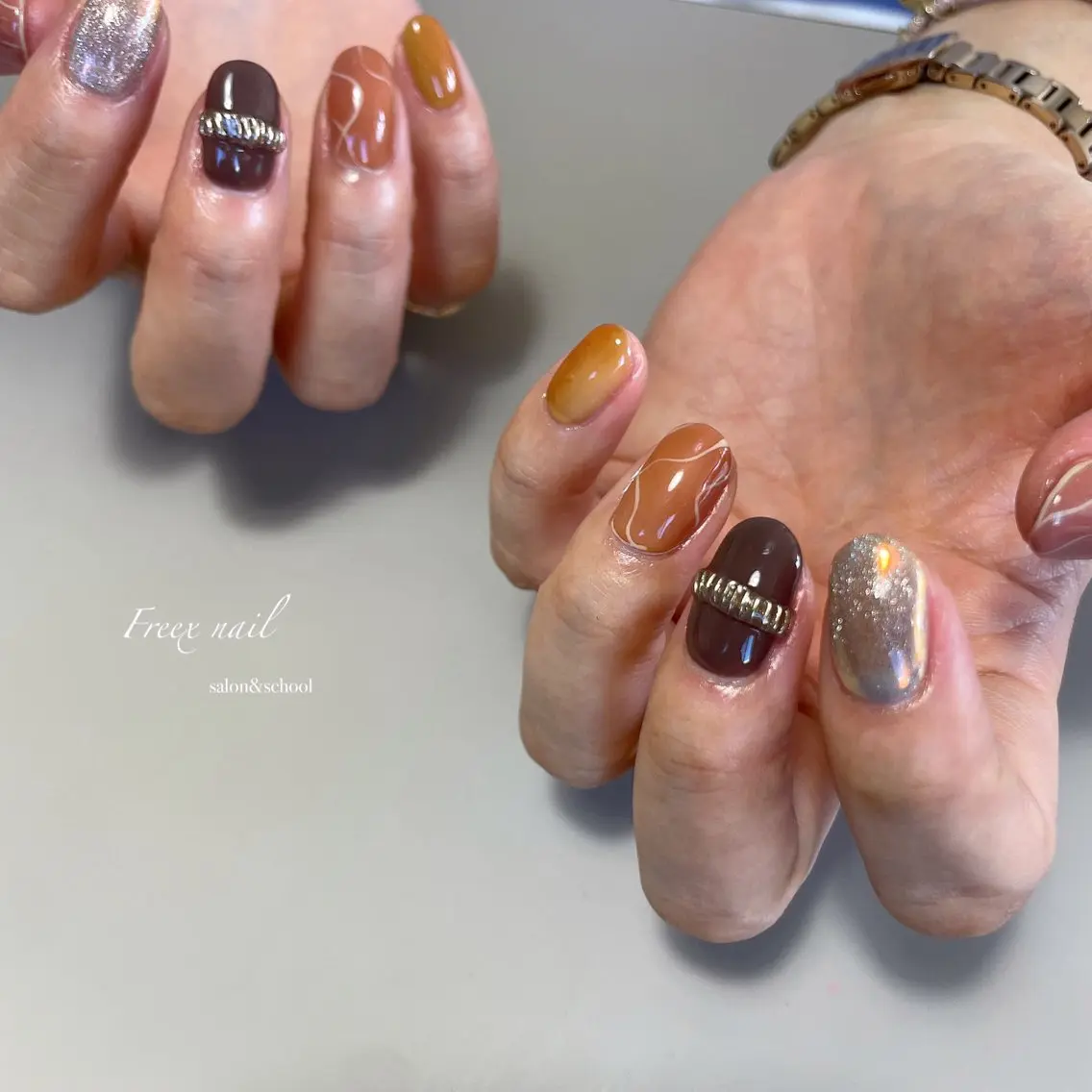 ネイル ハンドネイル ハンドケア freex nail /ニュアンス/個性派のネイルデザイン