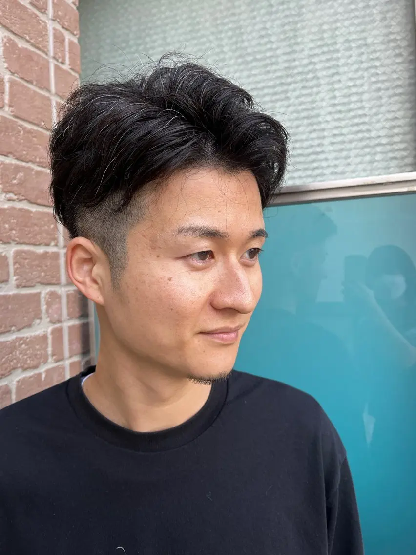 ショート パーマ メンズ 久木原 ゆりのヘアスタイル