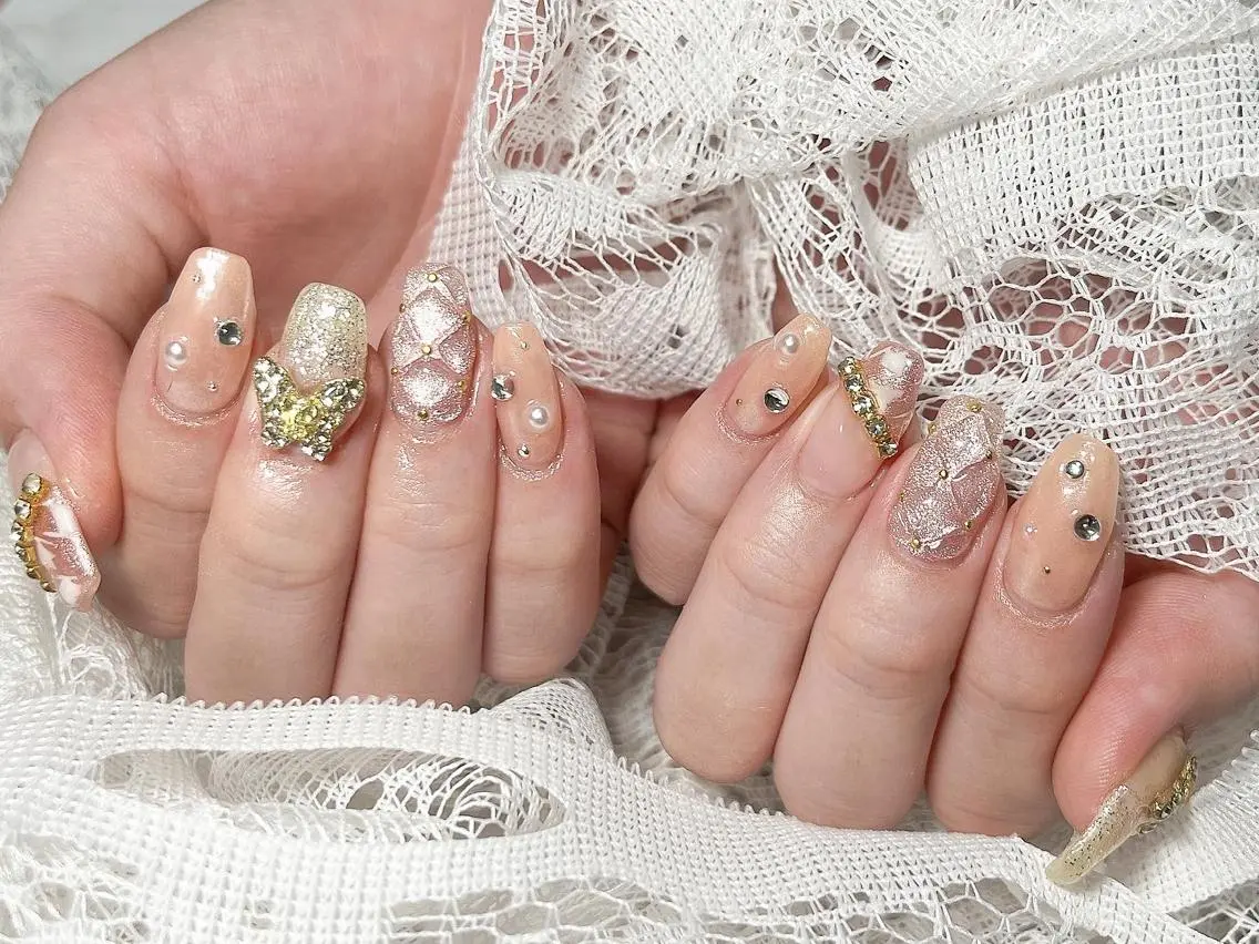ネイル ロングネイル ハンドネイル nail salon M'U【エムユー】のネイルデザイン