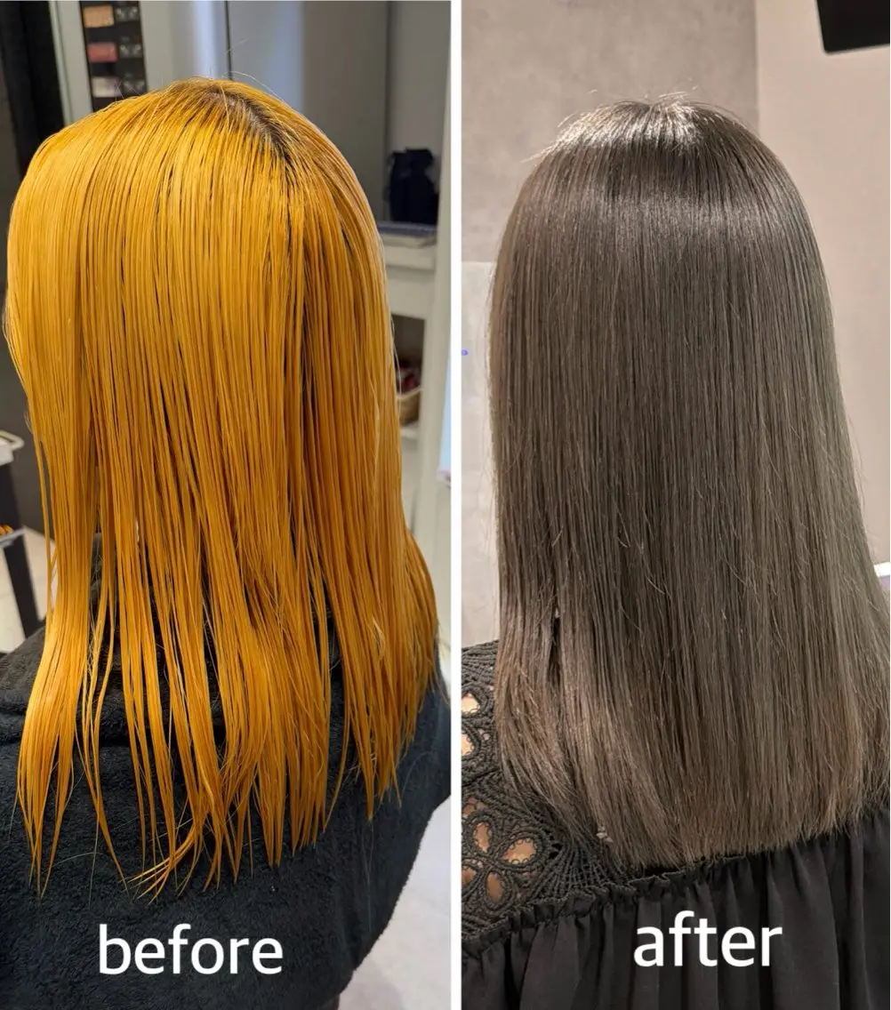 ロング カット ヘアカラー トリートメント 山田 直樹のヘアスタイル
