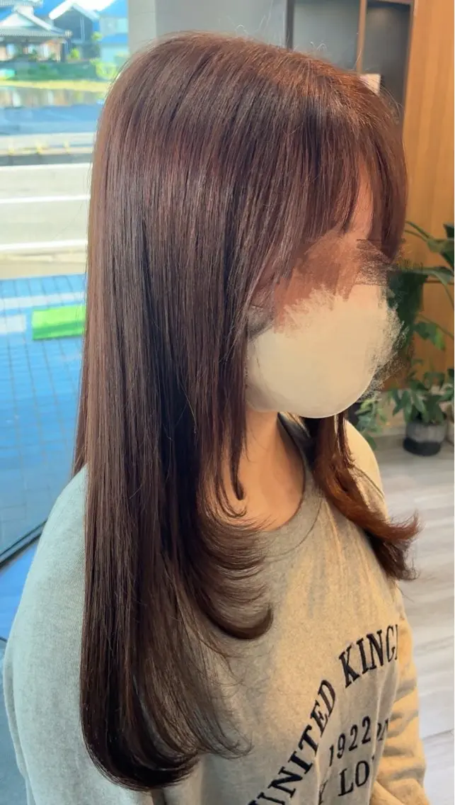 セミロング カラー アッシュ アッシュブラウン ブラウンカラー 透明感カラー ヘアカラー arika もえのヘアスタイル