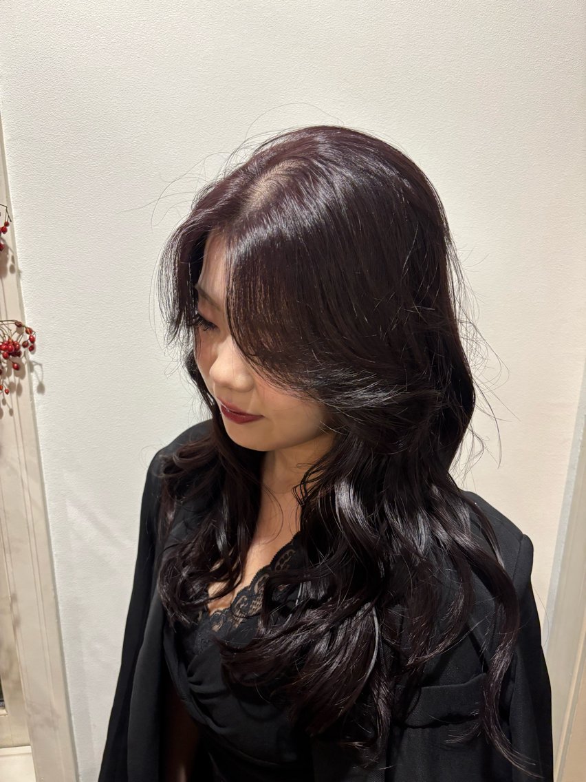 ロング カラー ラベンダーカラー ヘアカラー 管原 空和のヘアスタイル