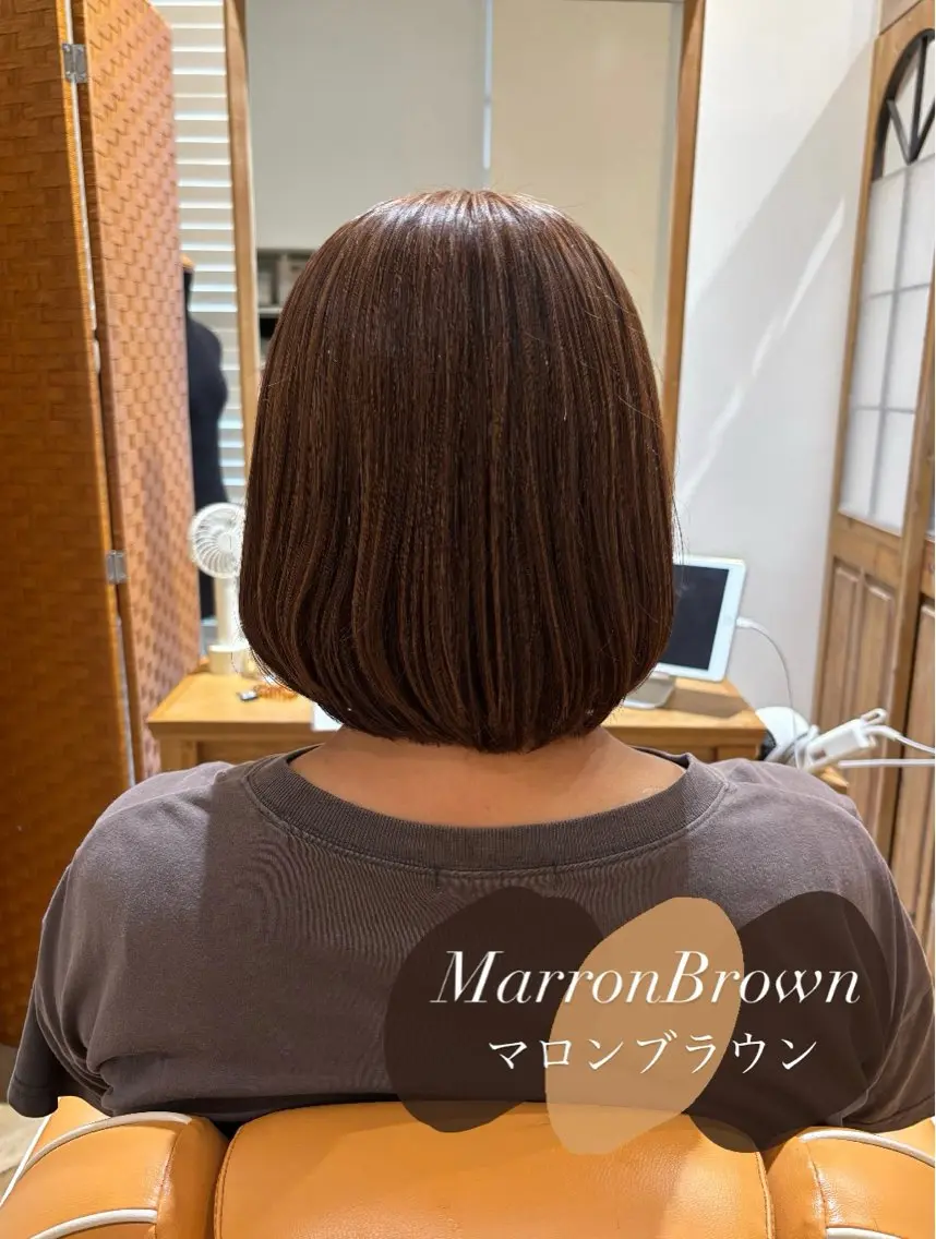 ショート カラー ブラウンカラー マロンブラウン カット ヘアカラー きづな 🌷のヘアスタイル