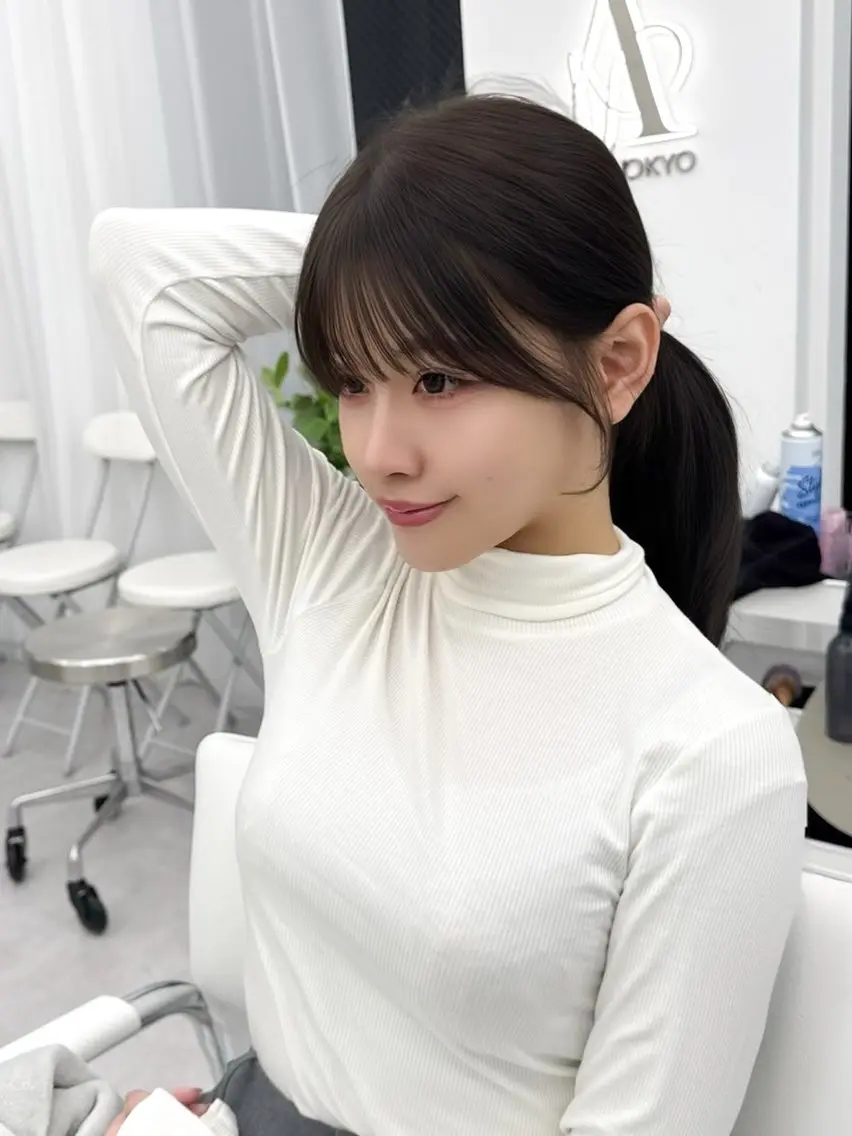 ミディアム カラー ヘアアレンジ カット ヘアカラー トリートメント 顔周り&ミディアム 特化/池袋/kokiのヘアスタイル
