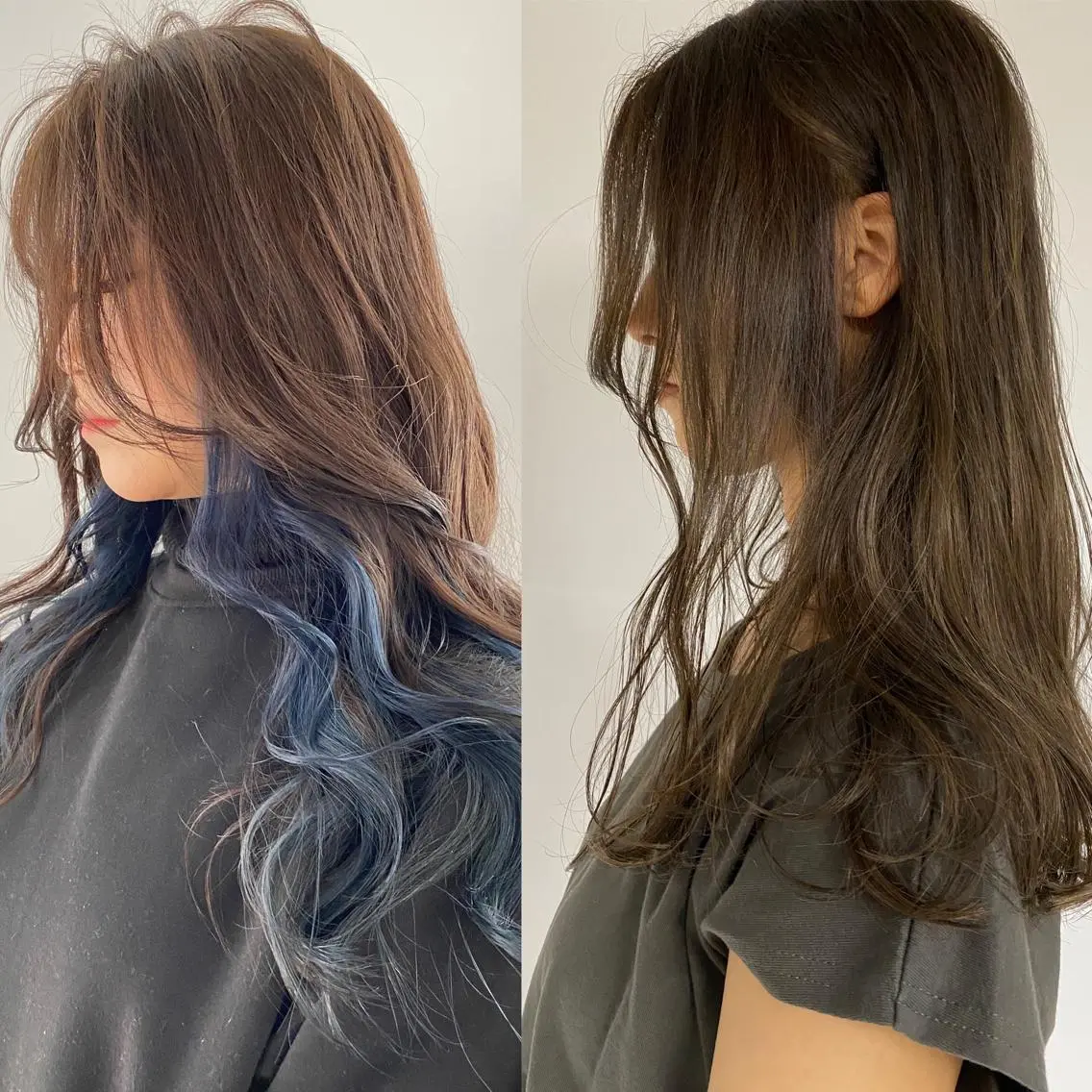 ロング カラー カット ヘアカラー トリートメント KOOKI スティードトーキョーのヘアスタイル