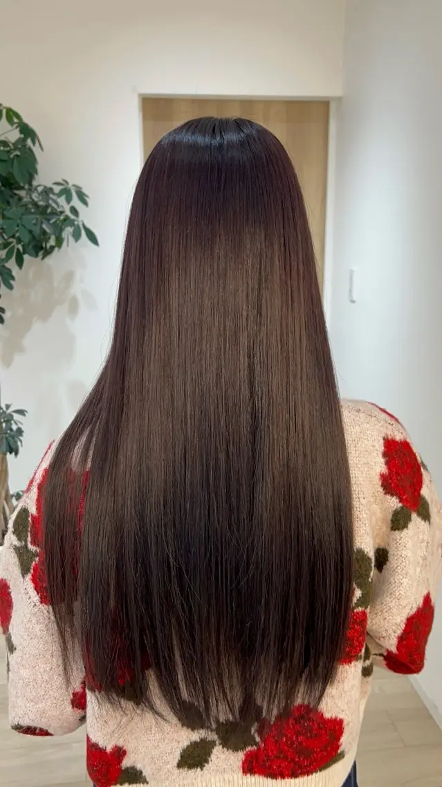 ロング トリートメント 髪質改善カラー長縄 花音のヘアスタイル