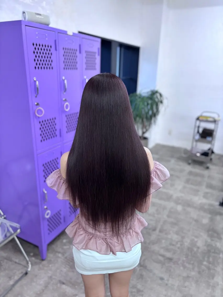 ロング ヘアカラー miloc naha ナナカのヘアスタイル