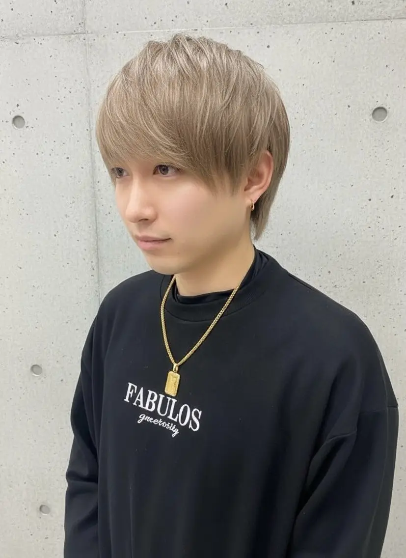 カラー メンズ グレージュ ヘアカラー トリートメント グレージュ達人/赤み 消し/ブリーチ/岩崎のヘアスタイル