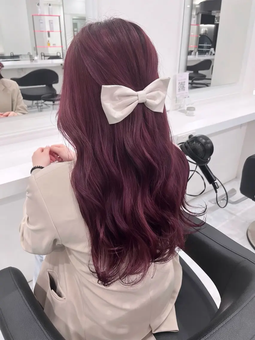 ロング カラー ヘアカラー トリートメント 🎀愛されピンク ラベンダー💜ゆいのヘアスタイル