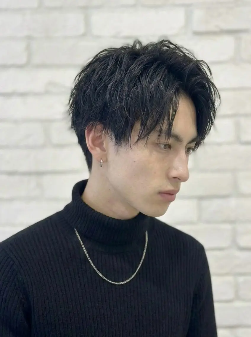 ショート メンズ メンズパーマ 池袋駅徒歩4分 hondaのヘアスタイル