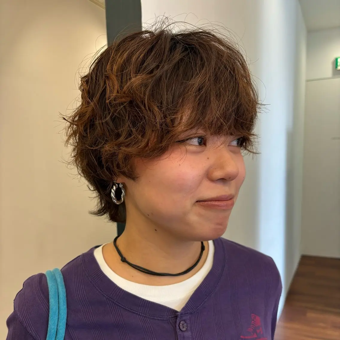 ショート パーマ くせ毛 カット パーマ トリートメント ヘアセット ハードパーマ Rico💜のヘアスタイル