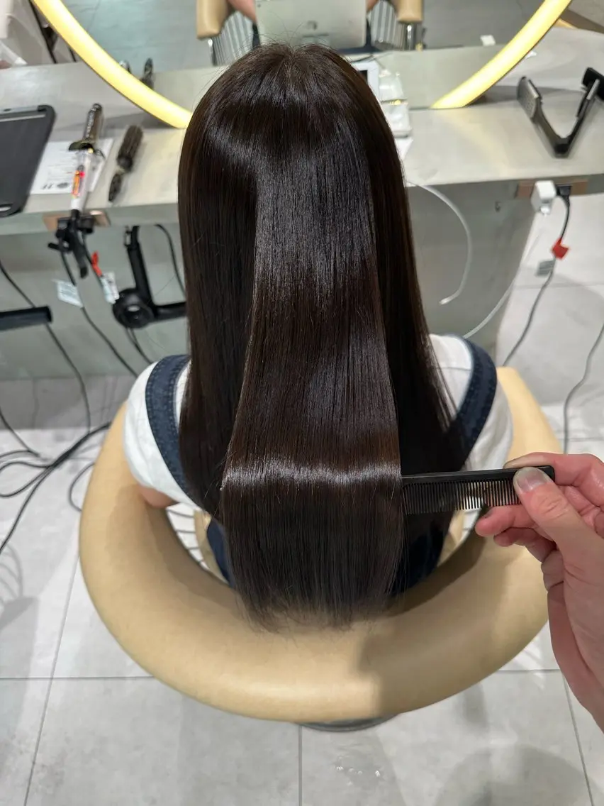 ロング カラー カット 縮毛矯正 トリートメント 《髪質改善✖️オリー ブ🧸》小嶋拓也のヘアスタイル