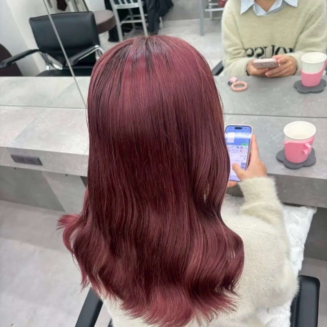 ロング カラー ラベンダーカラー ピンクカラー ピンクラベンダー 横浜 エクステ🎀/ カラー🌙┊︎もものヘアスタイル