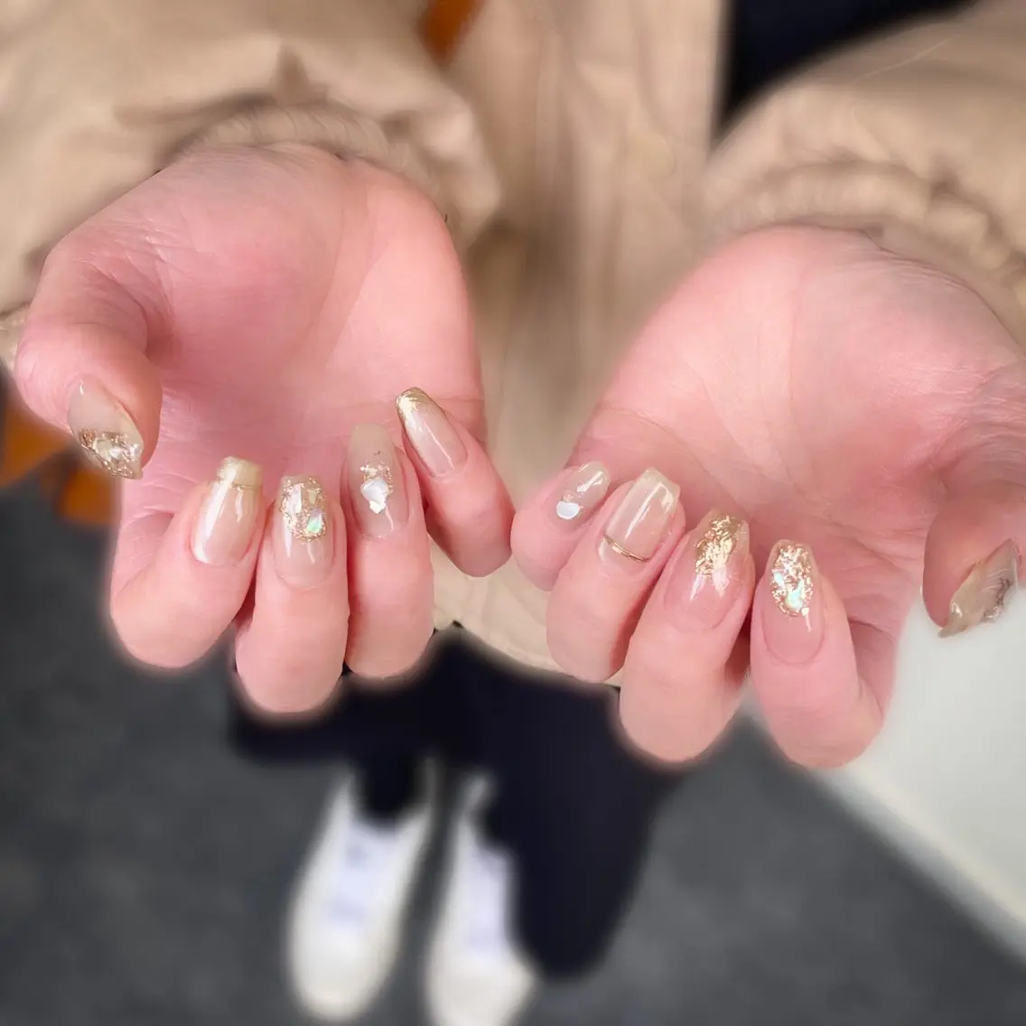 ネイル ミラーネイル ハンドネイル &.nail/ ニュアンス/持込み可のネイルデザイン