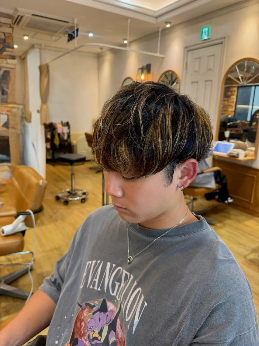 カラー メンズ ヘアカラー 💛似合わせ×艶髪 空陽💙のヘアスタイル
