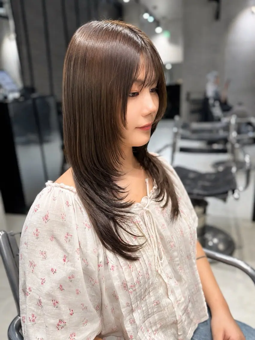ロング カラー パーマ ヘアアレンジ カット トリートメント ヘアセット 艶髪縮毛矯正/透明感 カラー/YUKAのヘアスタイル