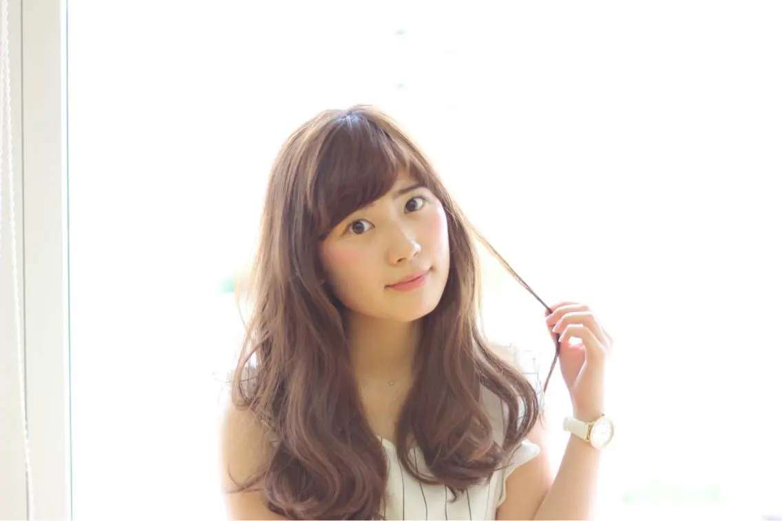 ロング カラー パーマ ヘアアレンジ 桐谷 一史のヘアスタイル