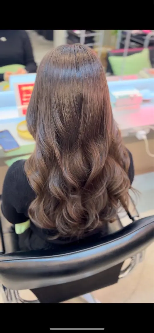 セミロング カット ヘアカラー トリートメント 乾かすだけでまとまる /髪質改善西村涼太のヘアスタイル