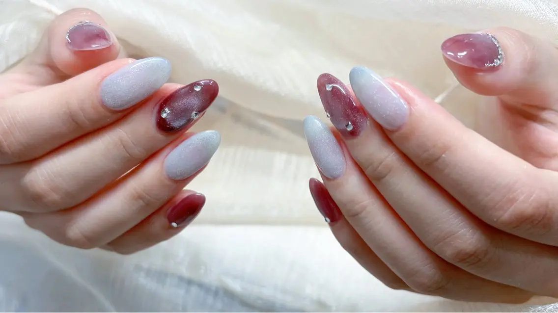 ネイル アートネイル ジェルネイル マグネットネイル Lu nailsalonのネイルデザイン