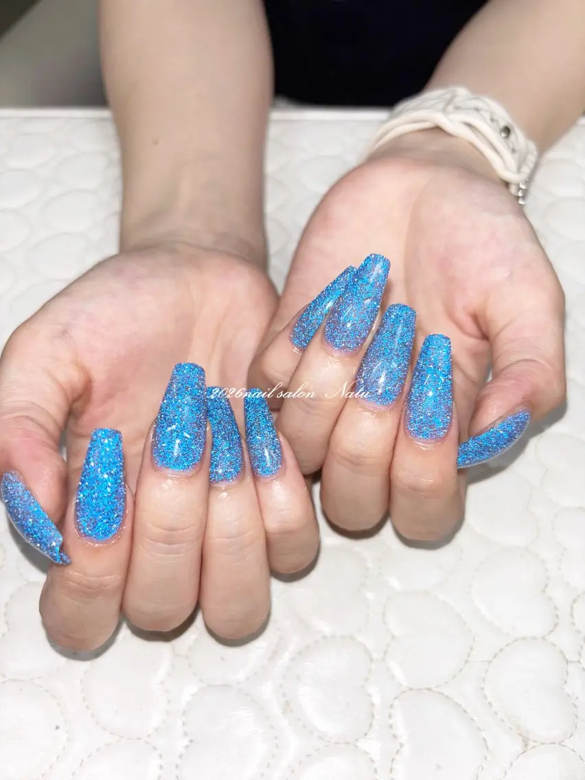 ネイル 長さ出し フラッシュネイル ロングネイル nailsalon　 Natuのネイルデザイン