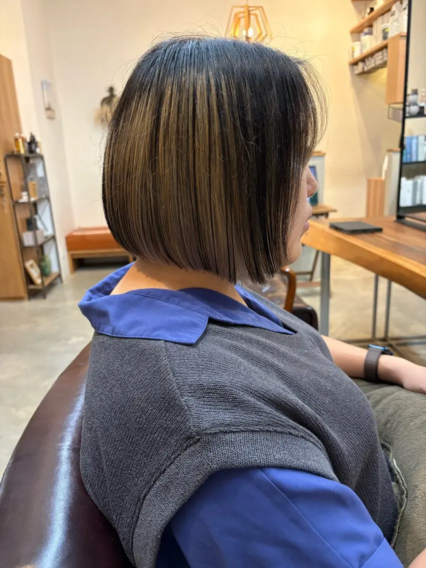 ミディアム ボブ 吉沢 史翔のヘアスタイル