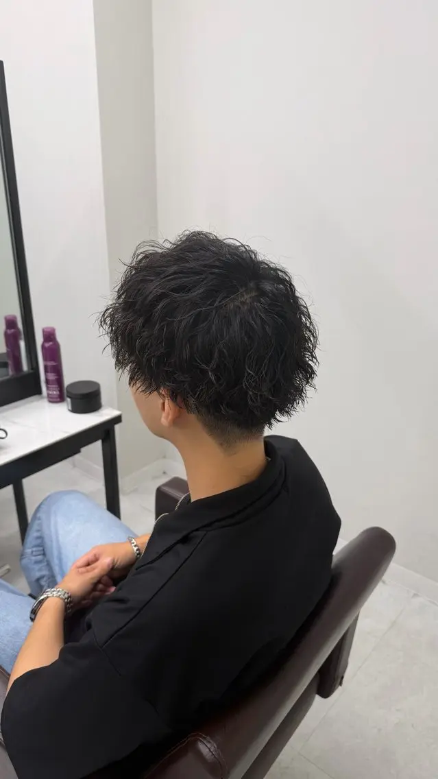 パーマ メンズ カット パーマ メンズパーマ特化/ AOTOのヘアスタイル
