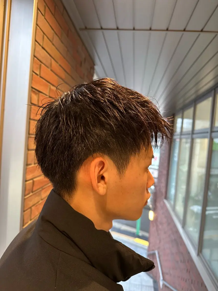 ショート メンズ 市川メンズパーマ/ 透明感カラーKaiのヘアスタイル