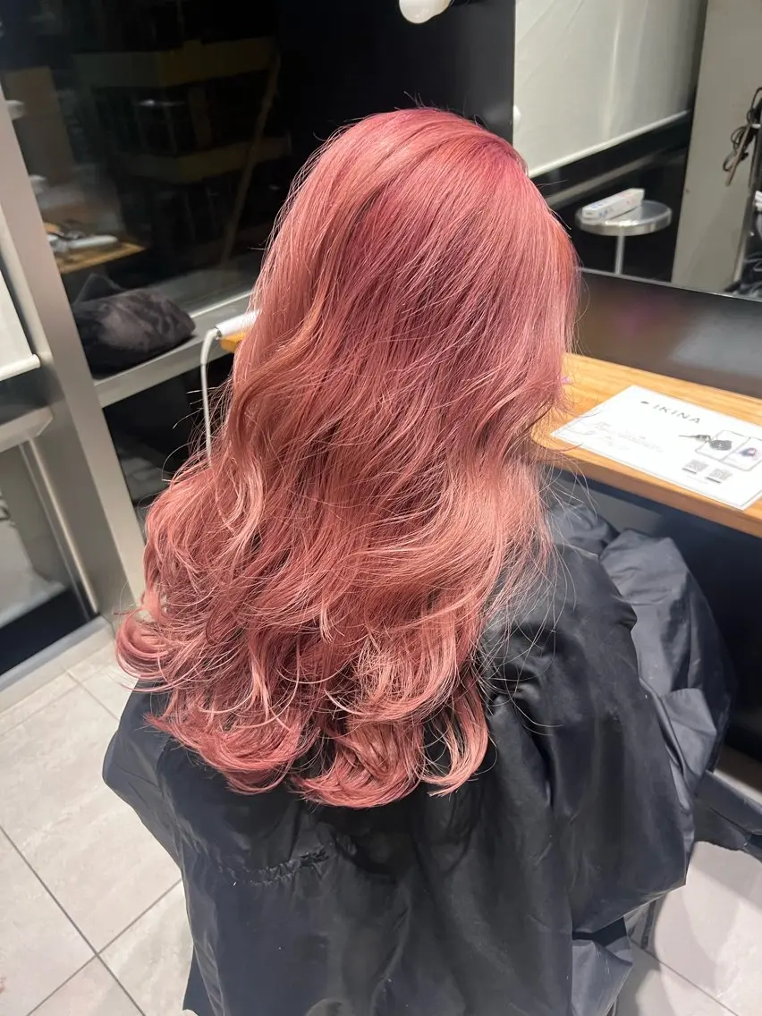 似合わせカット✂️+ケアブリーチ&+ケアカラー💓!+超音波スチーム TOKIOトリートメント⭐️の写真