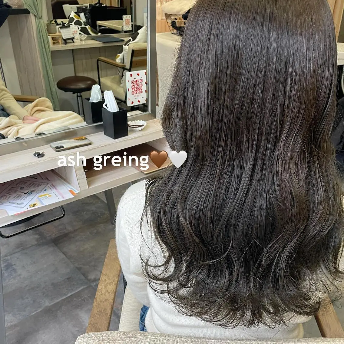 ミディアム カラー アッシュ 透明感カラー 吉村 夏椰のヘアスタイル