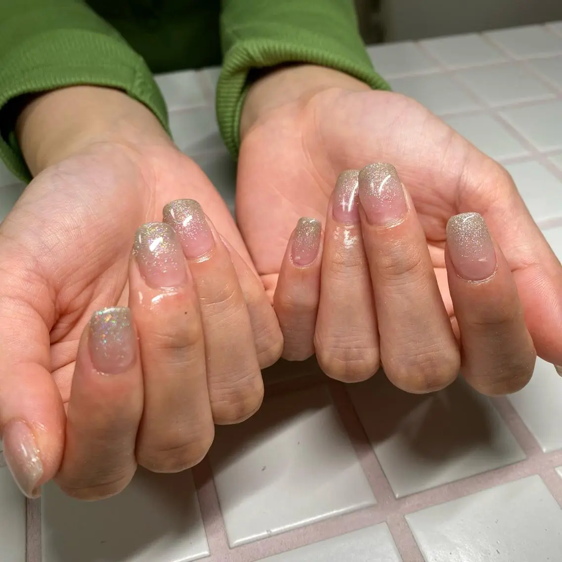 ネイル アートネイル オーロラネイル フレンチネイル 氷ネイル・うるうるネイル マグネットネイル ハンドネイル Nail by Licorneのネイルデザイン