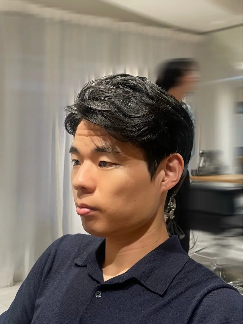 ショート メンズ ブリ—チ🎨パ—マ 🌿表参道ちえ🌿のヘアスタイル