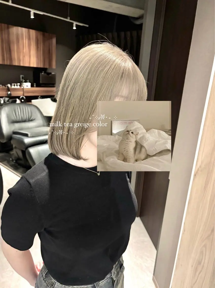 ショート カラー ヘアカラー トリートメント ヘッドスパ ヘアセット 透明感カラー・レイヤ ー🎀amika🎀のヘアスタイル