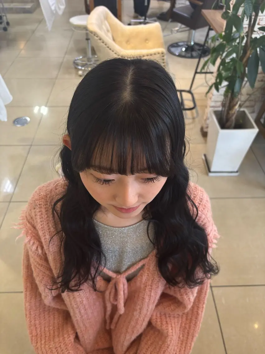 ロング ヘアカラー トリートメント eMu透明感カラー ちゅる髪yuki✩のヘアスタイル