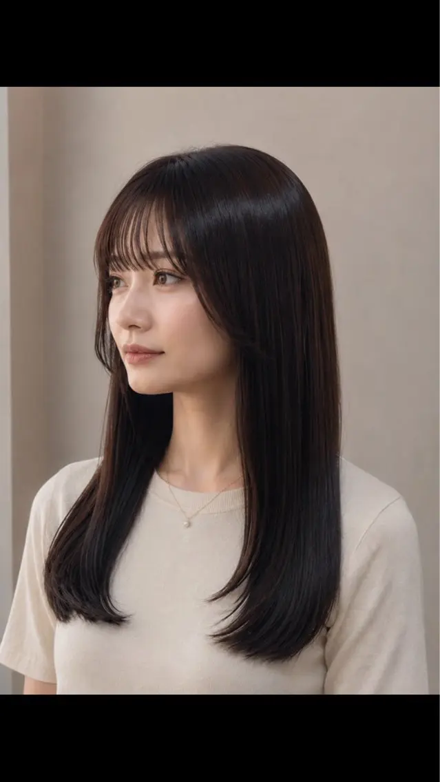 ロング 松下 沙織のヘアスタイル