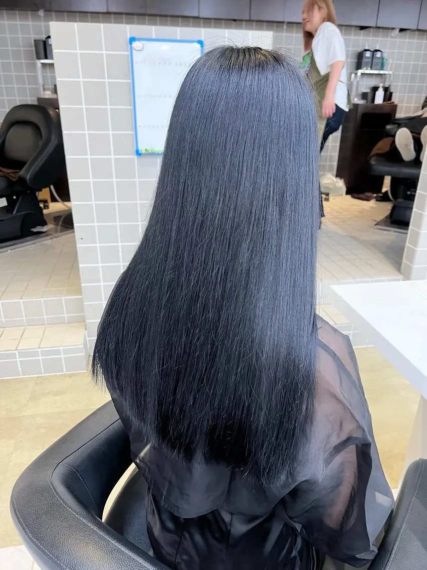 ロング カラー パーマ ヘアアレンジ メンズ 上品＆韓国風 🥀海心🥀のヘアスタイル