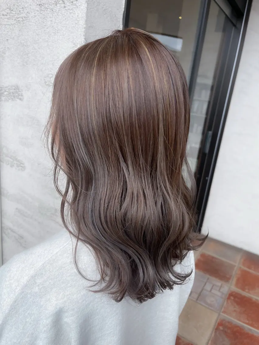 セミロング カラー カット ヘアカラー トリートメント SET-UP北長瀬 Yurukiのヘアスタイル