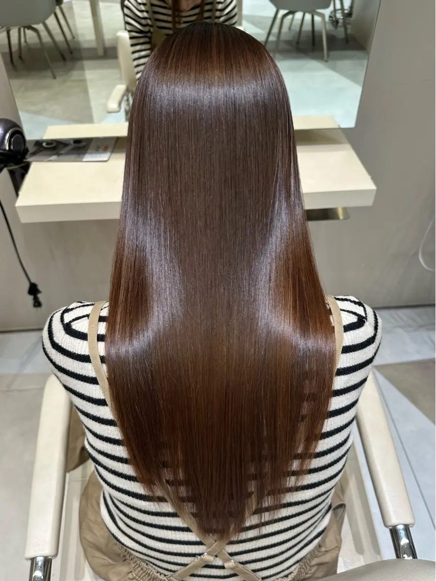 ロング 縮毛矯正 縮毛矯正特化 k-two土田陸登のヘアスタイル