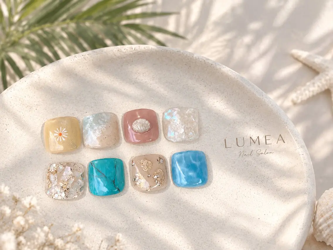 ネイル フットネイル LUMEA🐚 sakiのネイルデザイン